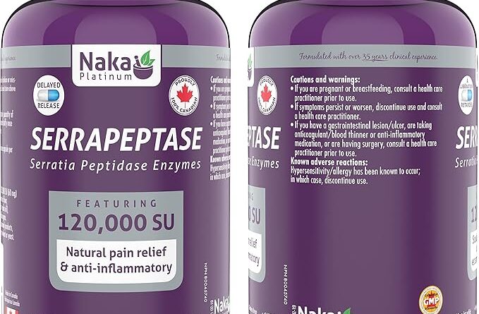 Naka serrapeptase bottles